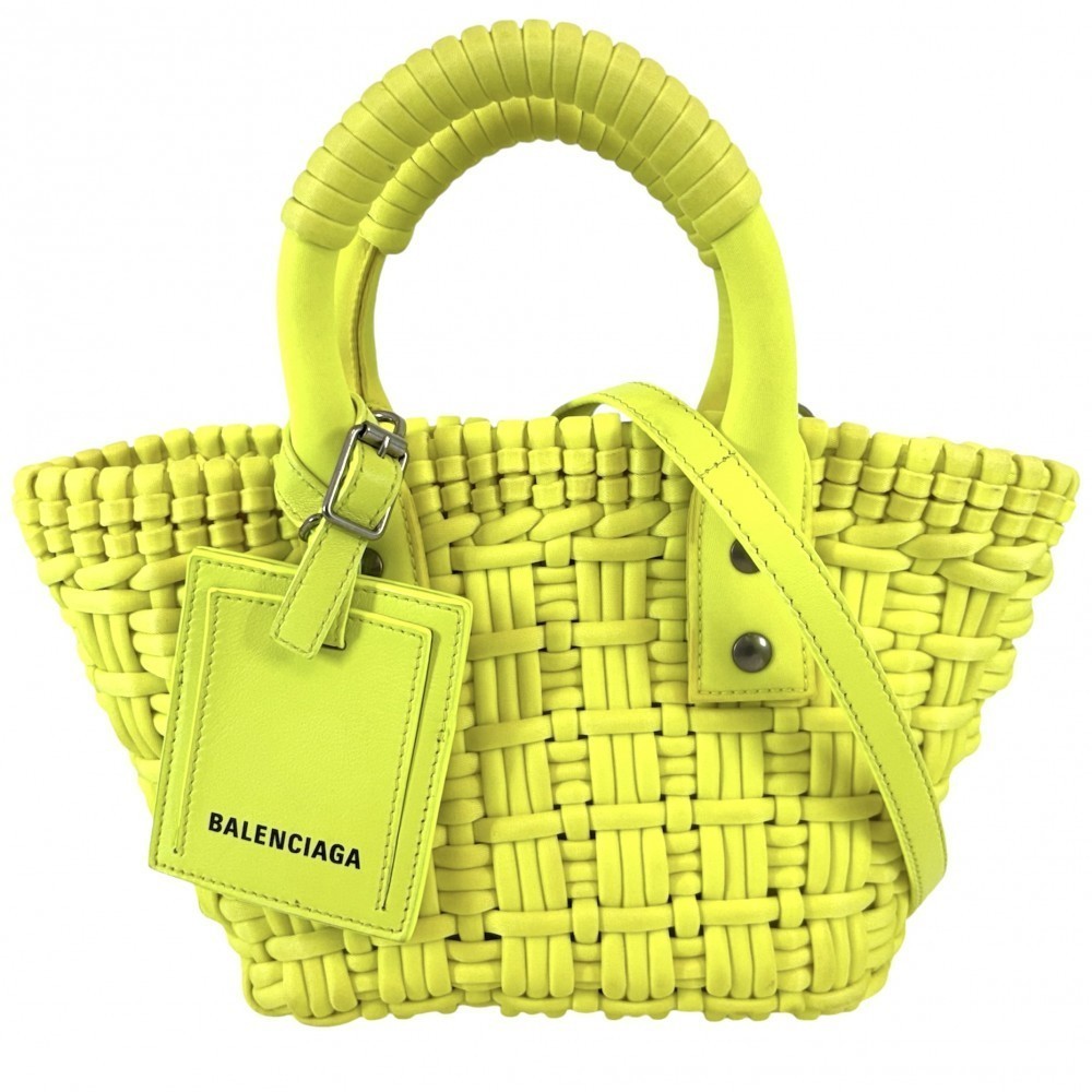 Balenciaga Bistro XXS Handbag Neon Yellow